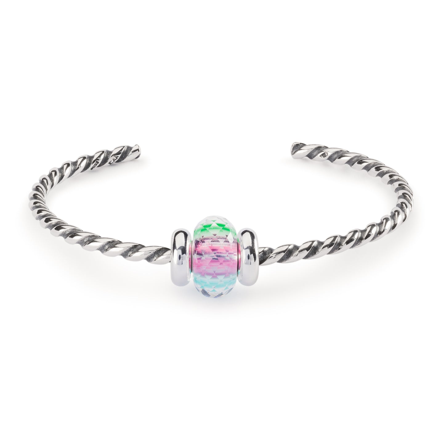 Hope and Desire Twisted Silver Bangle