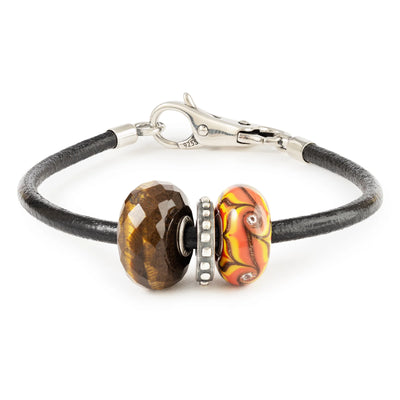 Amber Glow Radiance Leather Bracelet