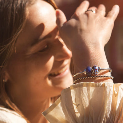 Azure Porcelain Gleam Bangle