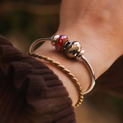 Crimson Silk Brilliance Bangle