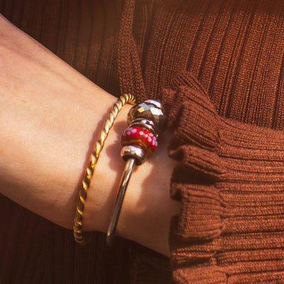 Crimson Silk Brilliance Bangle