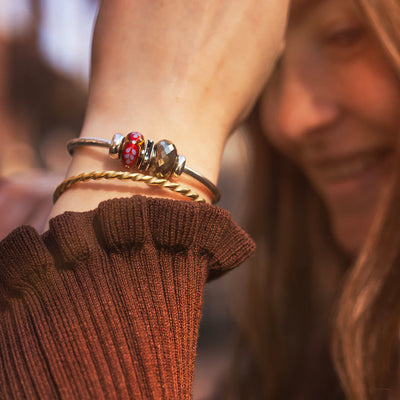 Crimson Silk Brilliance Bangle